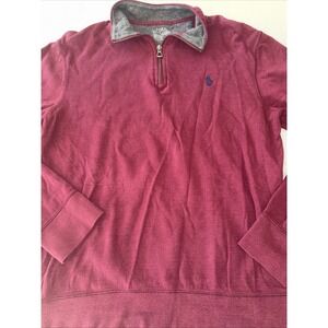 Polo Sport Ralph Lauren‎ Performance Sweater Men's Small 1/4 Zip Pullover Maroon